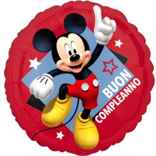 Ballon / Palloncini Buon Compleanno Mickey Mouse 34cm