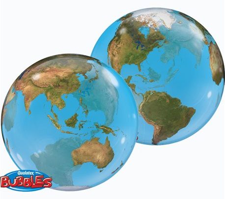 Ballon Terre Earth 56cm | bubble | Planeet Aarde | 40L