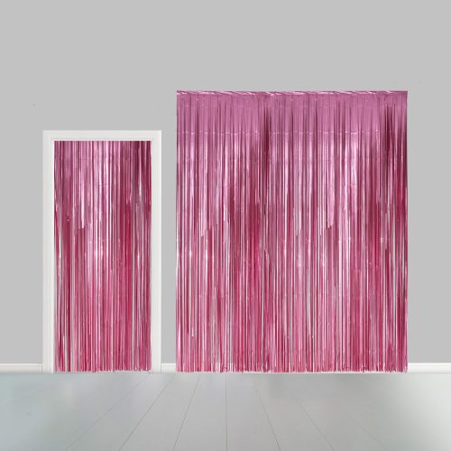 Rideau de porte ignifuge rose 2m40