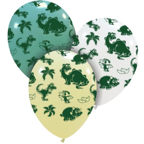 9 x ballons latex Dinosaures 12" 30cm assortis
