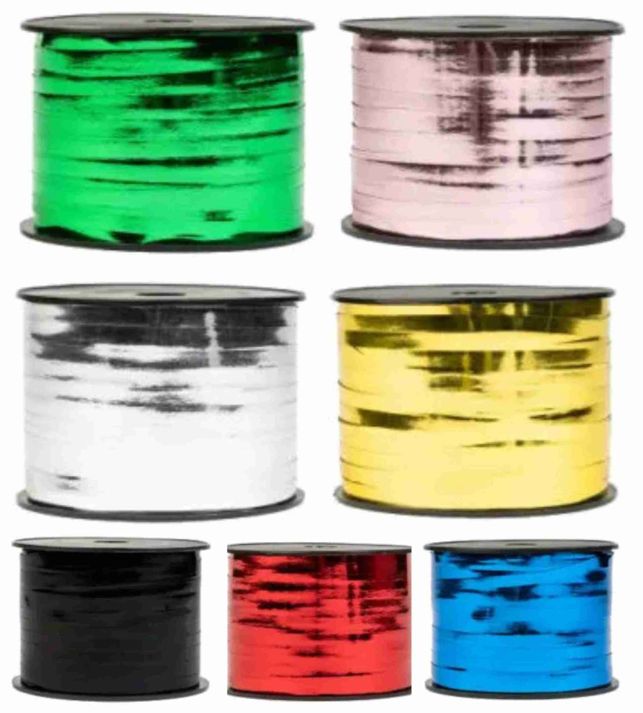 Ficelles métalliques 250m / 5 mm Bolduc, choisissez votre couleur