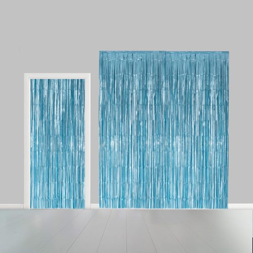 Rideau de porte ignifuge bleu ciel 2m40