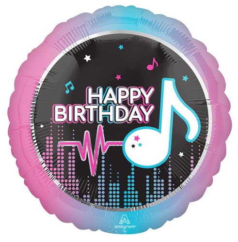 TikTok folieballon joyeux anniversaire ø 43 cm. (ref_interne_to_work