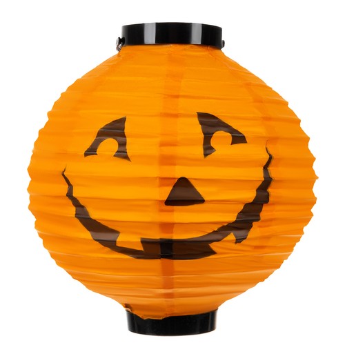 Lanterne lampion LED - Halloween Citrouille 23cm