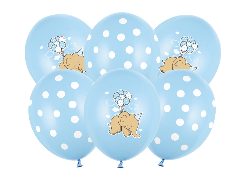 Ballons 30cm, Éléphant, Pastel Baby Blue Mix  (#B12-BO)
