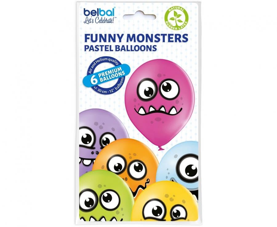 Ballons Monstres Amusants, 30cm, 6 pcs.