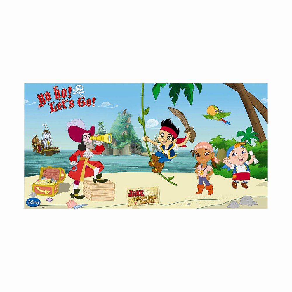 Déco murale  / poster  "Jake et les Pirates", Pays imaginaire 150 x 75  cm Muurbanner