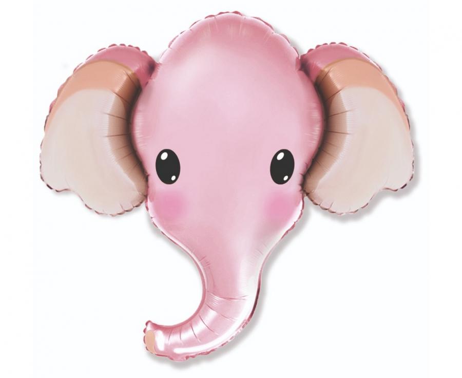 BALLON ALU ÉLÉPHANT ROSE xl 81x99cm olifant roze