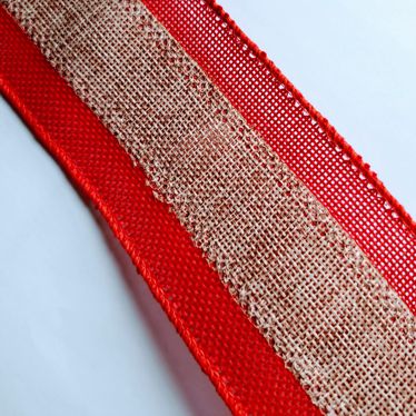 Ruban en toile de jute 6.3 cm x 2m70 / Noël ou toutes autre occasions (fin de stock)