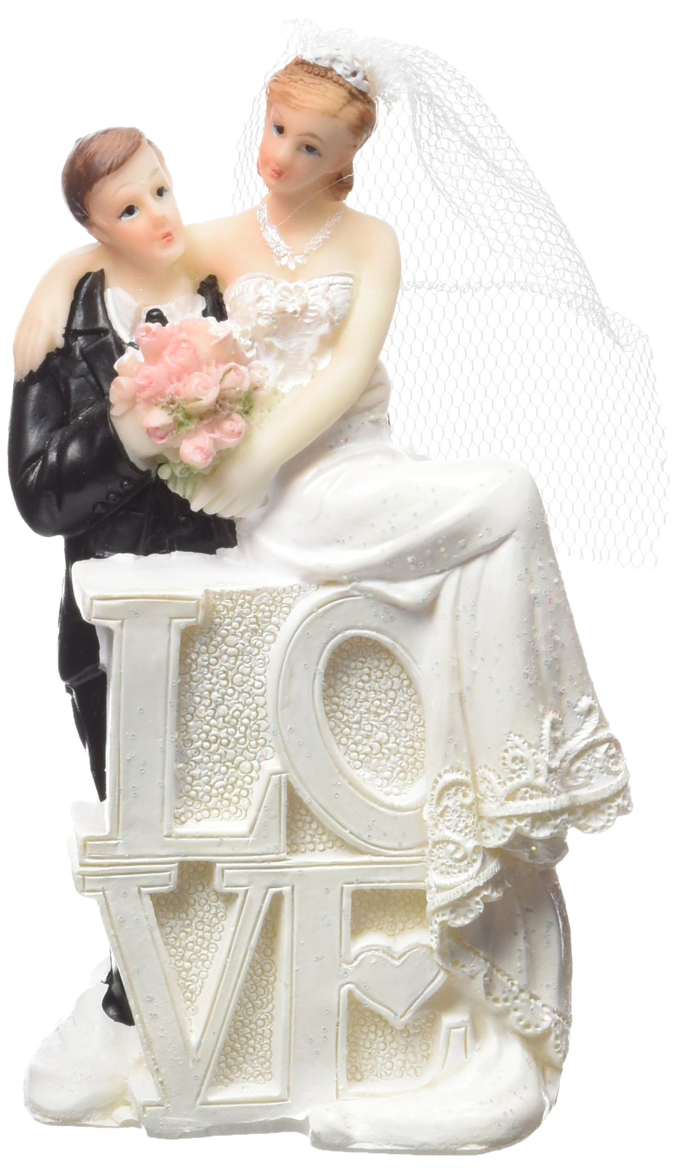 Figurine de mariage pour gâteau sur lettres love