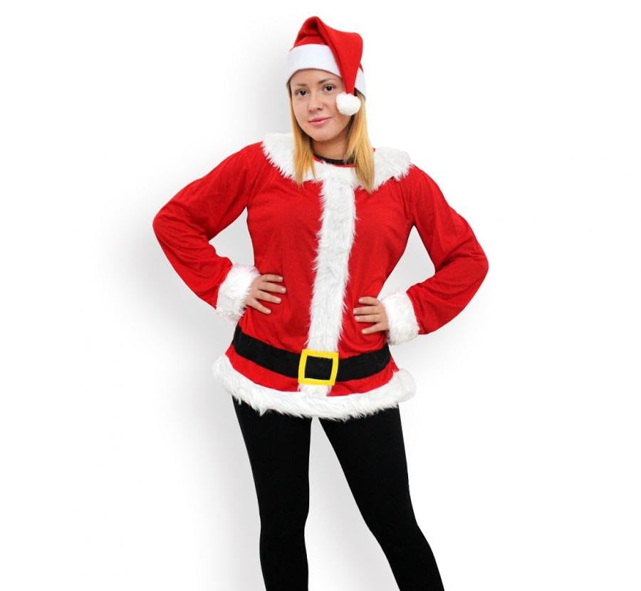 🎅 Déguisement "Père Noël à la mode" adulte (sweat à manches longues, bonnet)