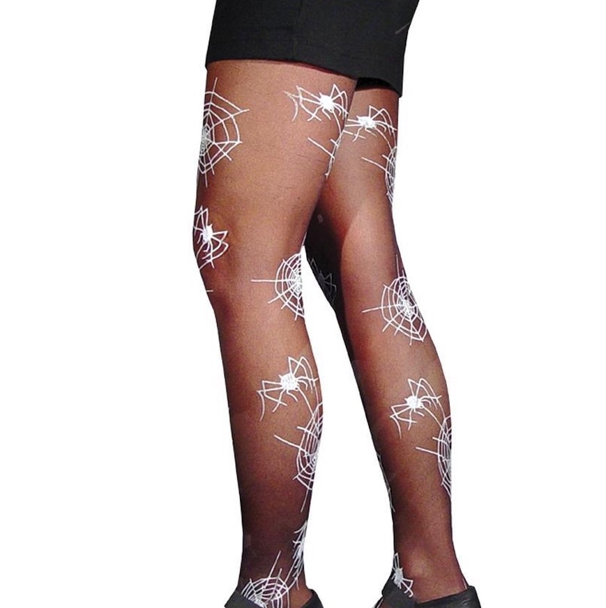 Collants noirs toile d’araignée pour adultes Halloween - Déguisements