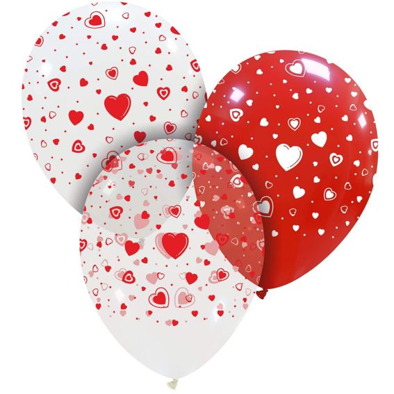 Ballons latex coeur assortis 8019081779387 en vente sur promoballons