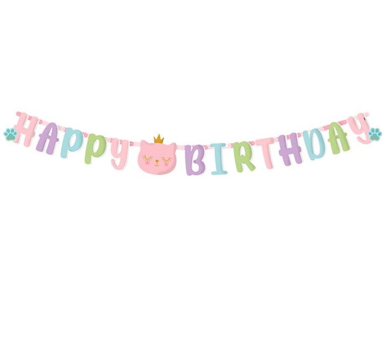 Guirlande chats happy birthday 8055162010857 en vente sur promoballons com