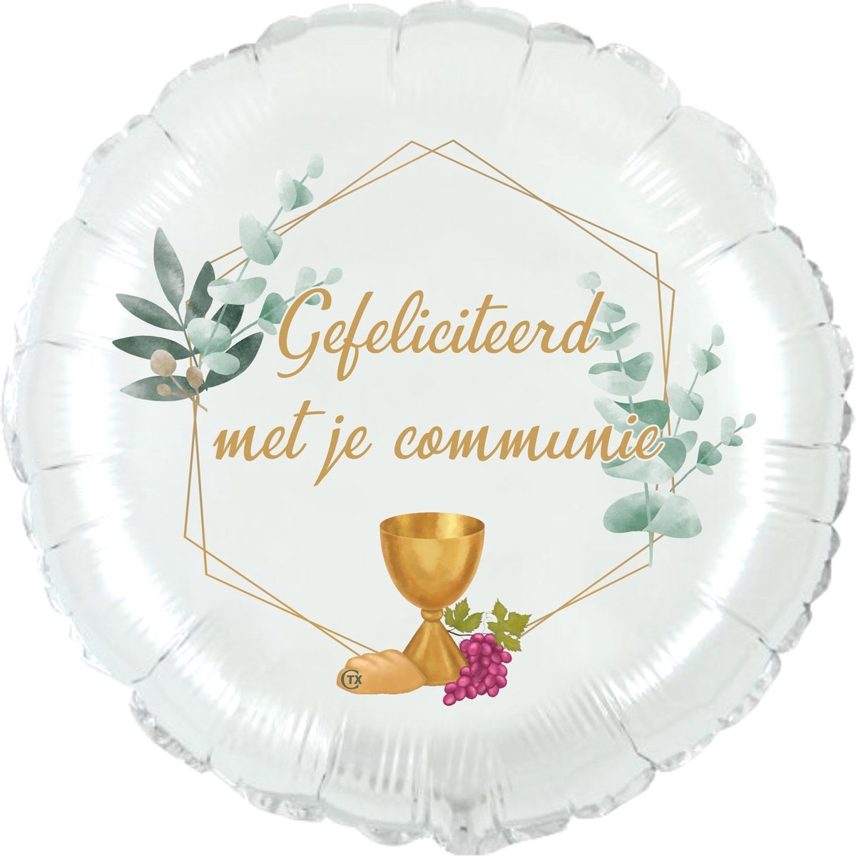 Communie folieballon "Gefeliciteerd met je communie"