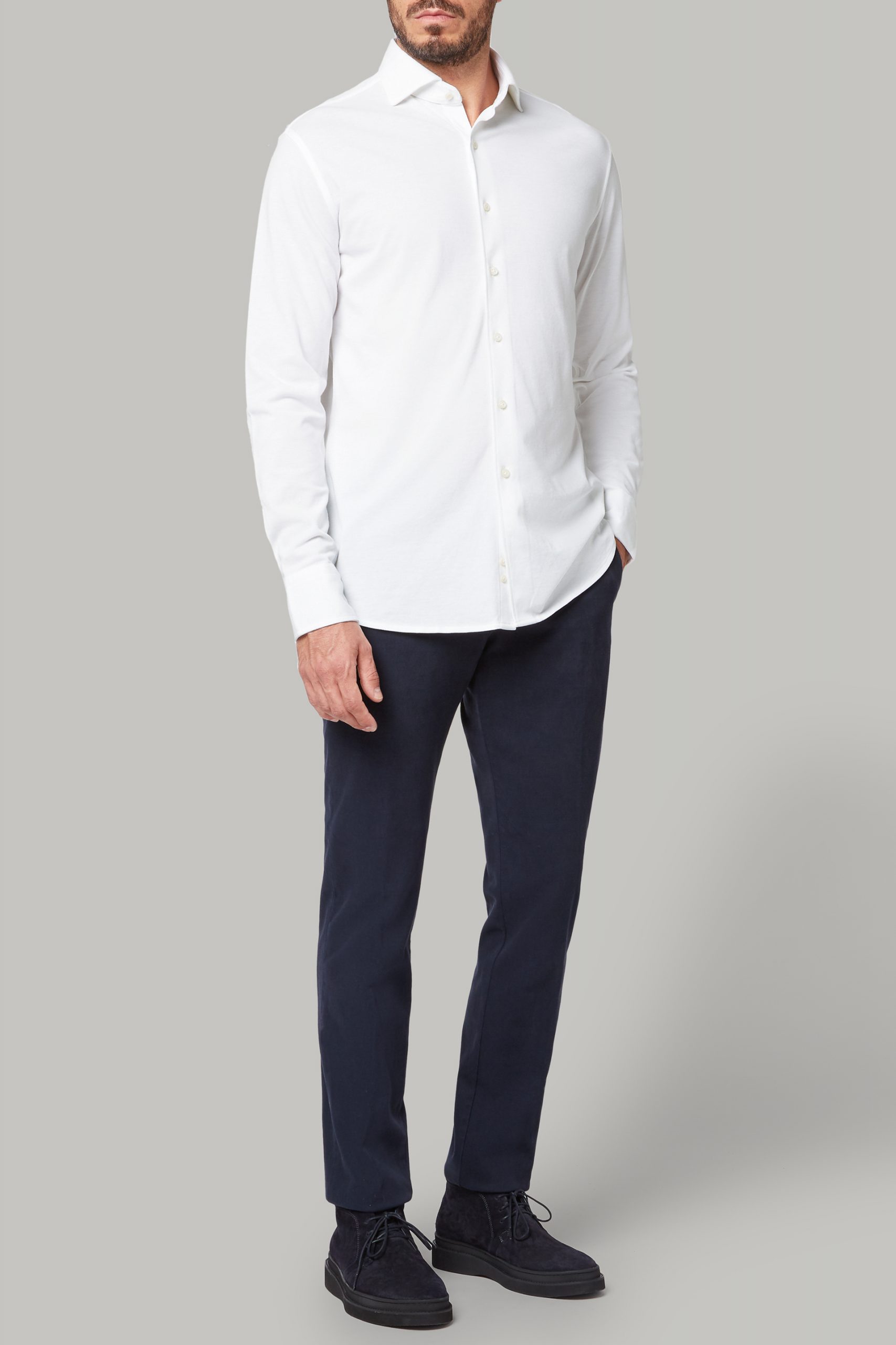 Boggi Milano Polo Camicia Bianca Collo Chiuso Regular Fit Colore Bianco Shopthelook Compra Il Look Il Modo Piu Veloce Per Comprare Gli Outfit Migliori Sul Web