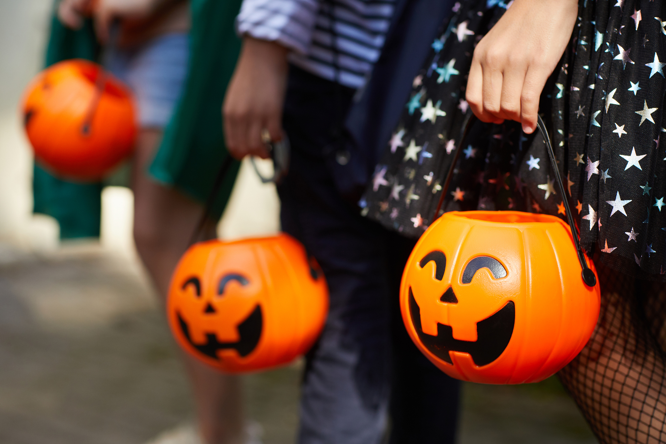 Close-up of children with plastic pumpkins playing trick or treat outdoors The Central community takes pride in its Halloween celebrations, for children. With violence and crime continuing to increase in the city, residents voiced concerns about taking their children outside for trick-or-treating. The Friendly Inn and St. Vincent Charity will both be offering family-friendly Halloween celebrations. 