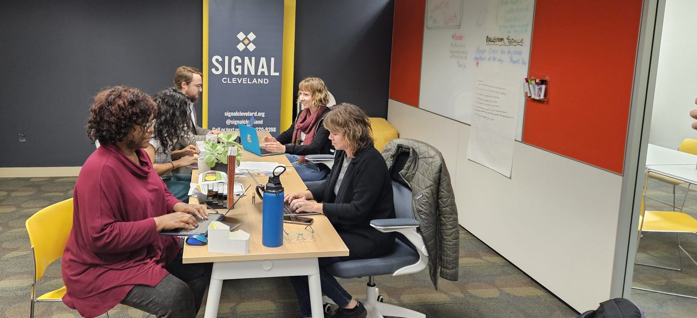 The Signal Cleveland team working on Election Day 2023.