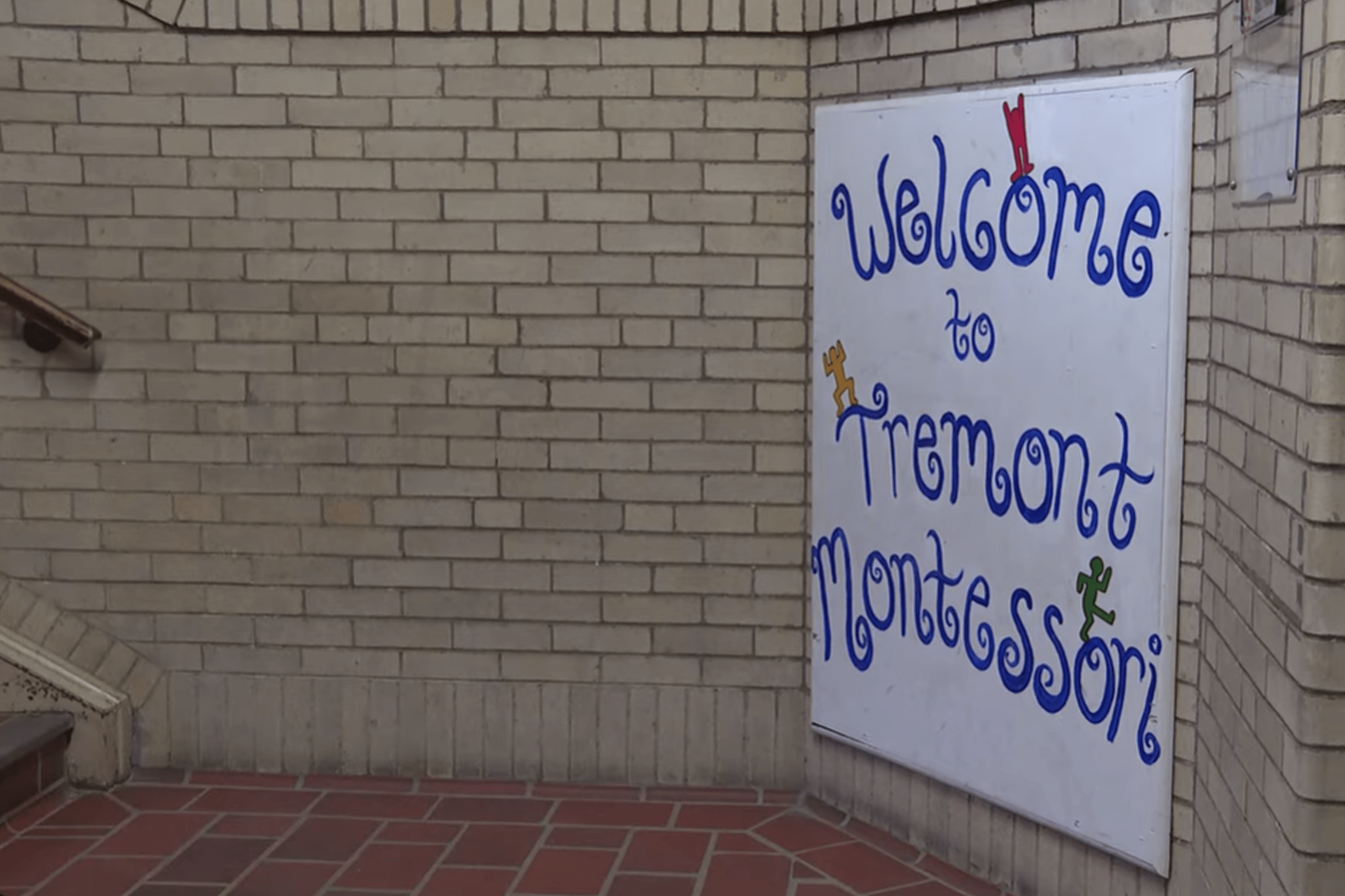 Welcome mural inside Tremont Elementary