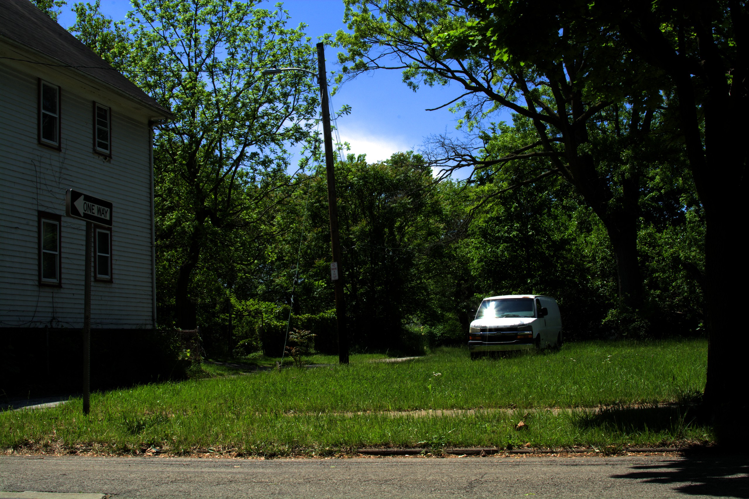 A vacant lot where the house on East 61st Street once stood.