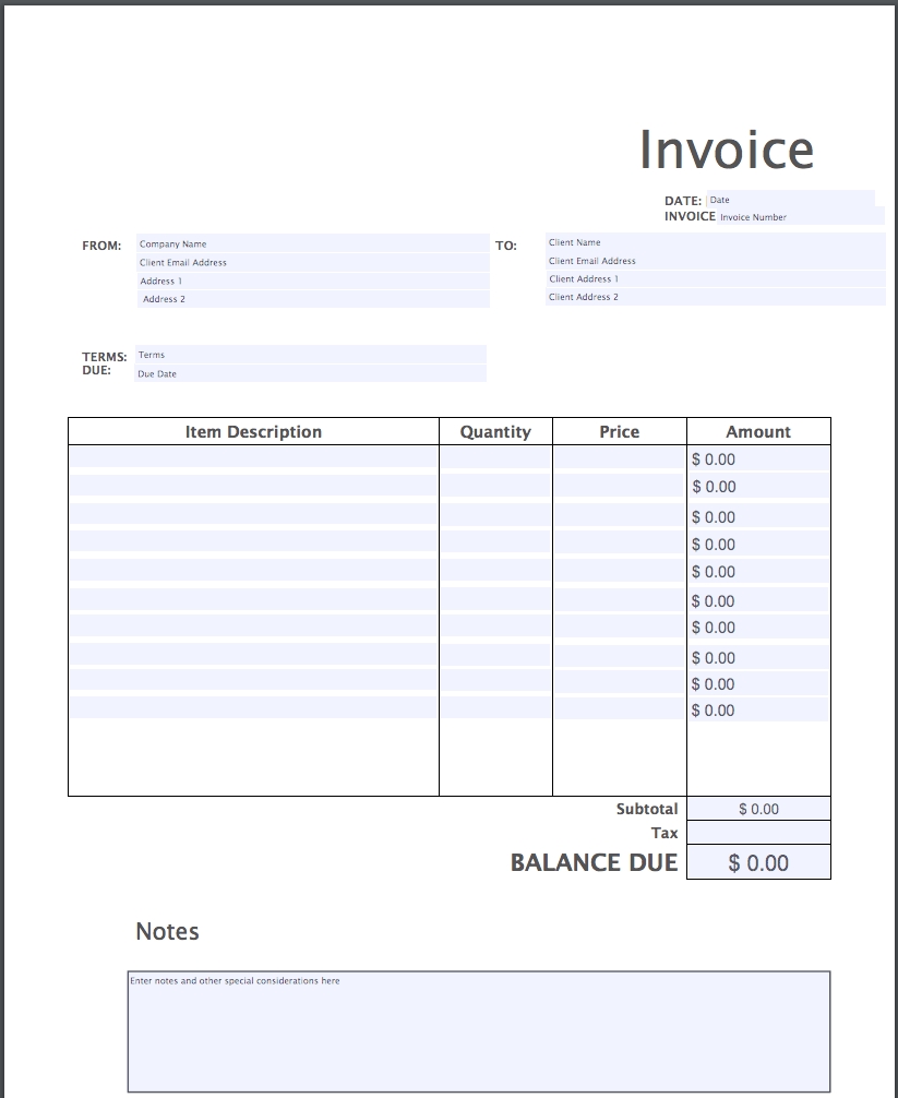 Get Free Printable Invoice Template Png Invoice Template Ideas Otosection