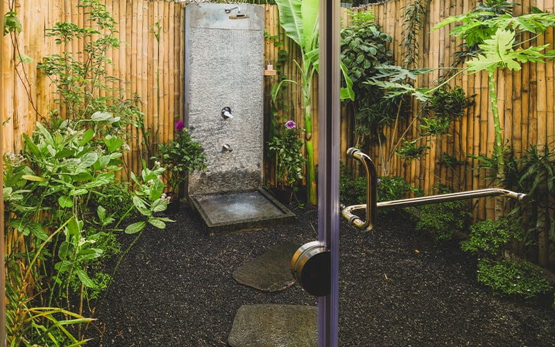 ATTACHED OPEN SHOWER