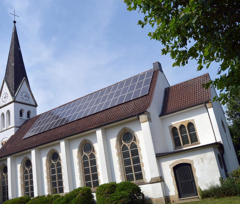 church solar panels