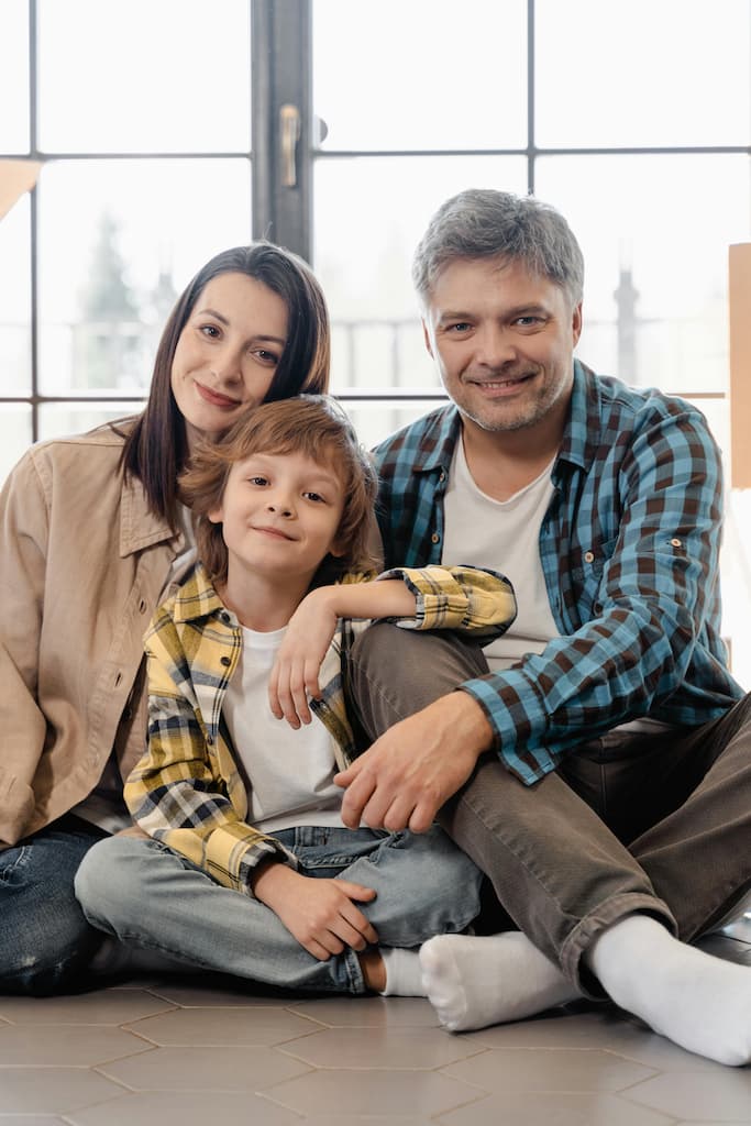 a family sitting together