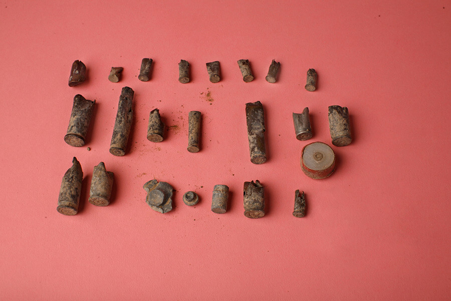 Susan Harbage Page, Archive photo, Bullet casings, 2010.