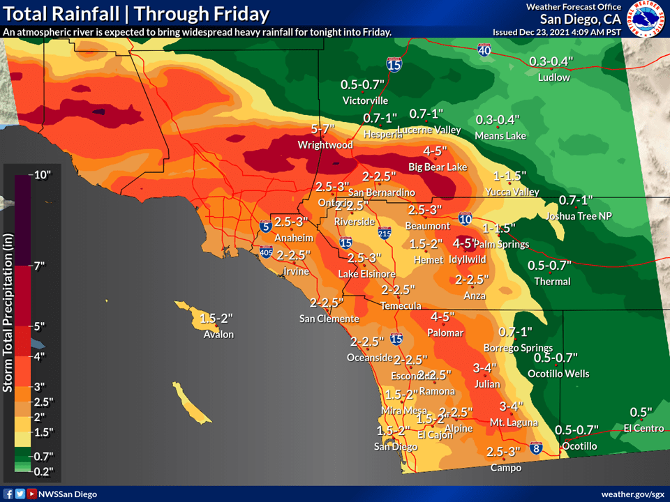 Southern California Rain Day Thursday December 23 2021 South Oc Beaches