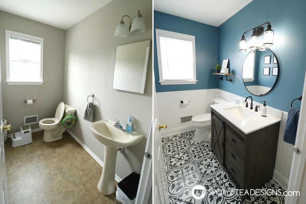 Modern Half Bathroom Remodel The Full Reveal Spot Of Tea Designs