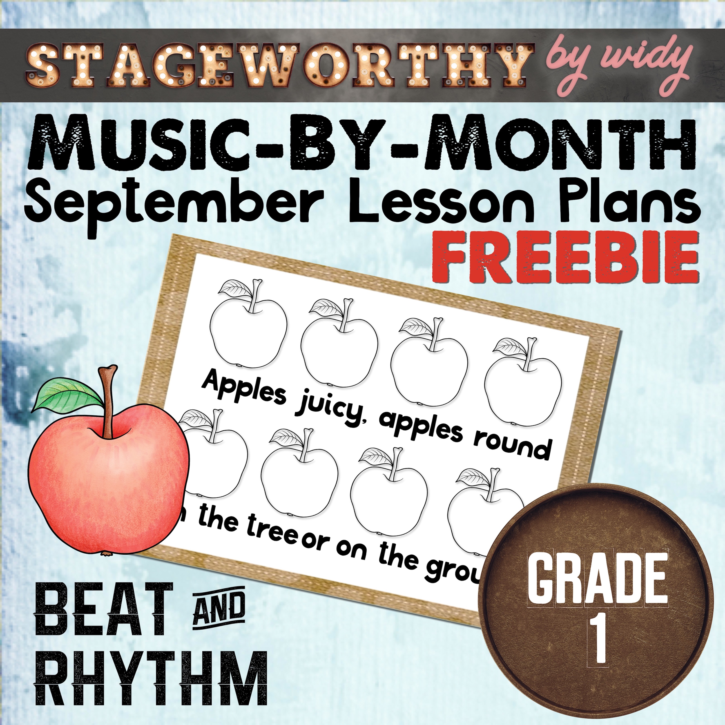 Grade 1 Music Rhythm Lesson Plans For September Beat Vs Rhythm Back To School Music Stageworthy By Widy