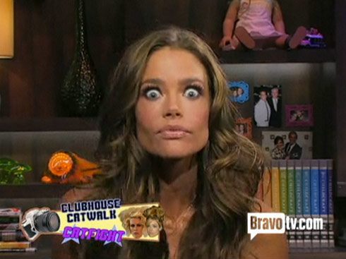 Denise Richards shows Andy Cohen her Ramona Singer eyes on Watch What Happens Live