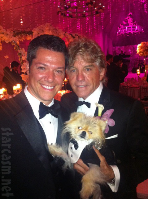 Giggy and Ken Todd in tuxedos at Pandora Vanderpump-Todd's wedding