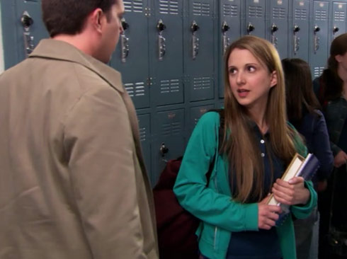 Andy Bernard's high school girlfriend Jamie played by Shira Scott Astrof from The Bachelor