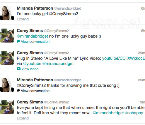 Corey Simms tweets about his first date with new girlfriend Miranda Patterson 2 of 2