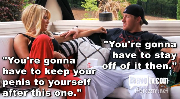 Kim Zolciak quote telling Kroy Bierrman to keep his penis to his self