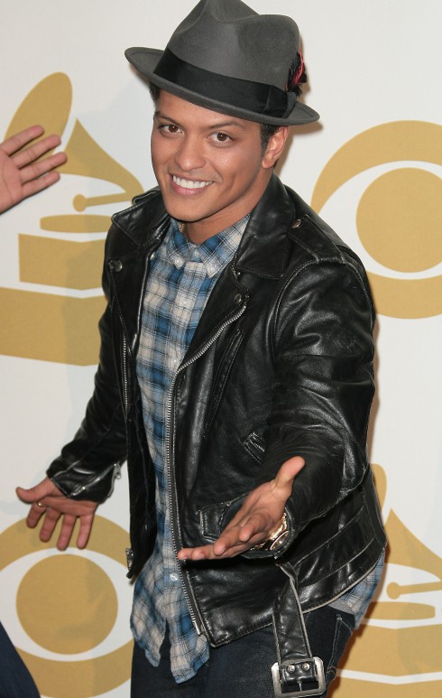 Bruno Mars attends The GRAMMY Nominations Concert Live held at the Nokia Theatre L.A. Live Los Angeles, California.