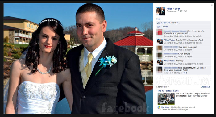 Breaking Amish LA Betsy husband Allen Yoder wedding photos on Facebook