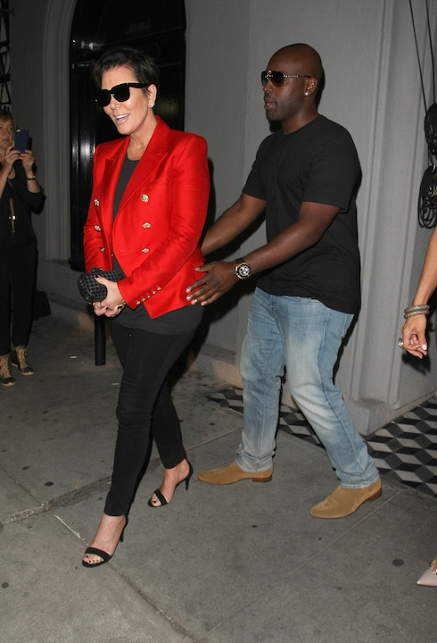 Kris Jenner and her boyfriend dine out with Kyle Richards at Craig's restaurant in West Hollywood, CA Pictured: Kris Jenner , Corey Gamble Ref: SPL1032783 200515 Picture by: Roshan Perera /Splash News Splash News and Pictures Los Angeles: 310-821-2666 New York: 212-619-2666 London: 870-934-2666 photodesk@splashnews.com 