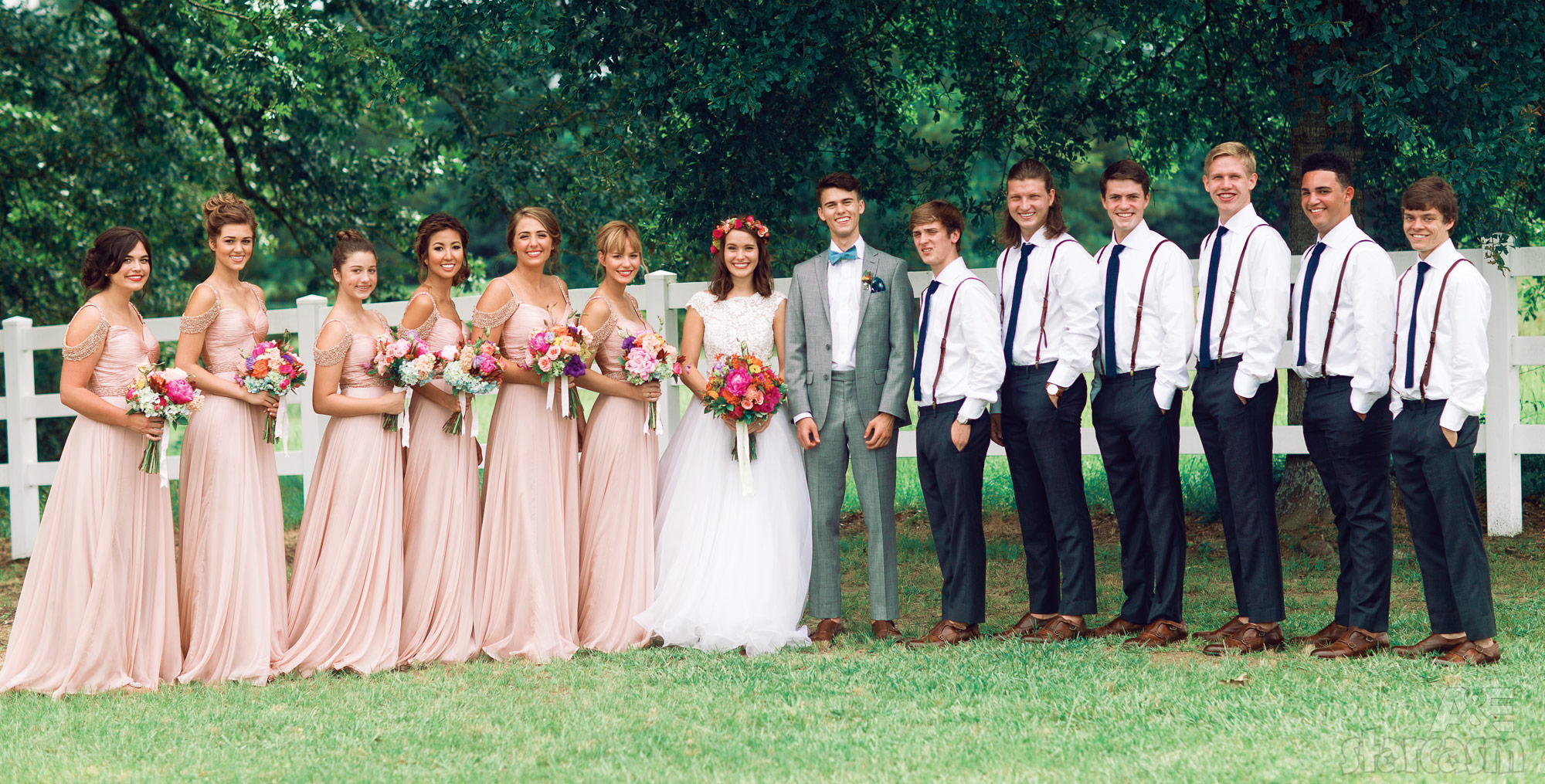 Mary Kate John Luke wedding party bridesmaids and groomsmen