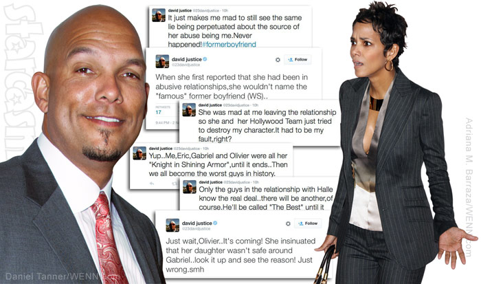 David Justice Halle Berry tweets