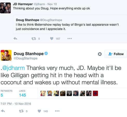 Doug Stanhope Bingo coma tweets part 2