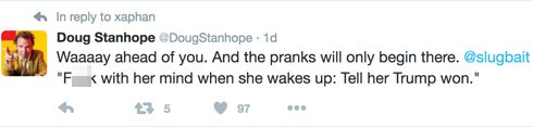 Doug Stanhope Bingo coma tweet