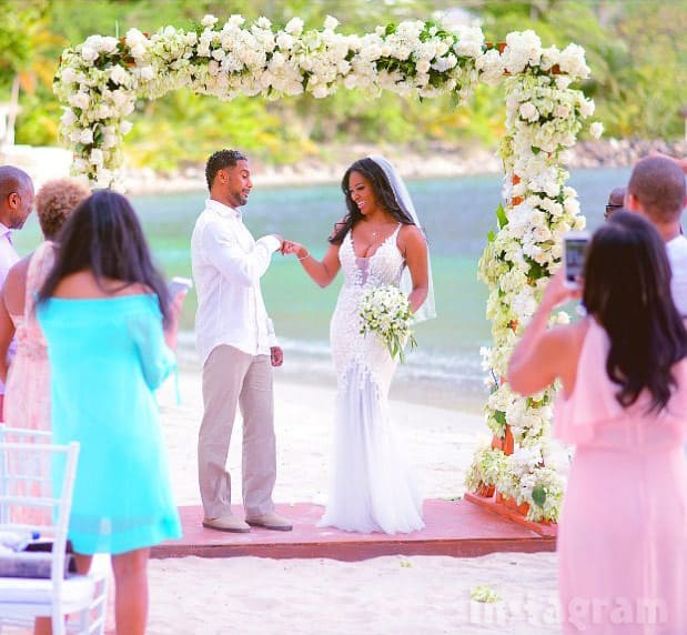 Kenya Moore husband Marc wedding photo