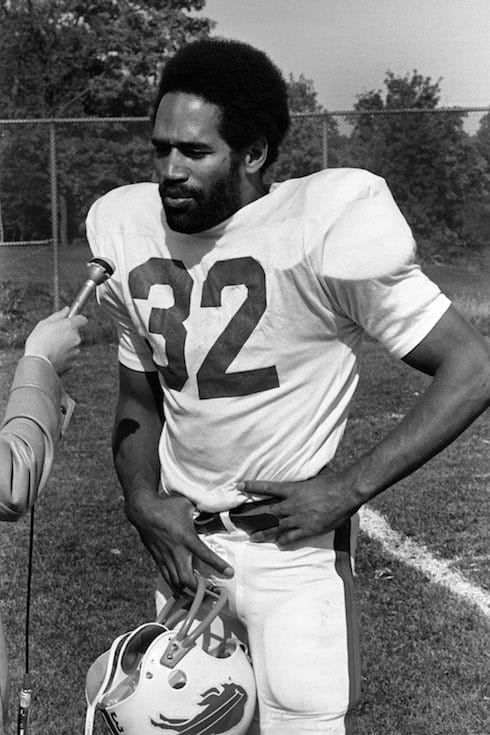 O.J. Simpson takes part in Buffalo Bills team practice in Buffalo, N.Y. in October, 1975. Michael Peake/Toronto Sun/QMI Agency