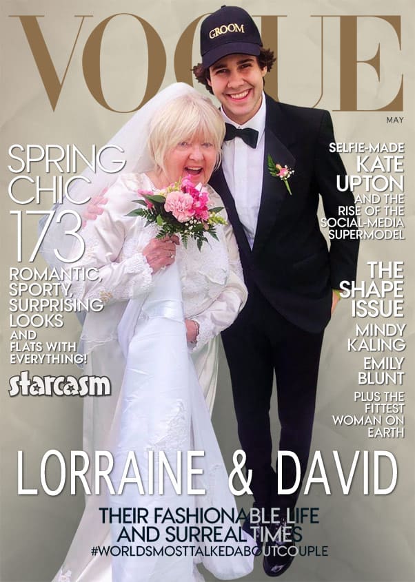 David Dobrik and Lorraine Nash married wedding Vogue cover