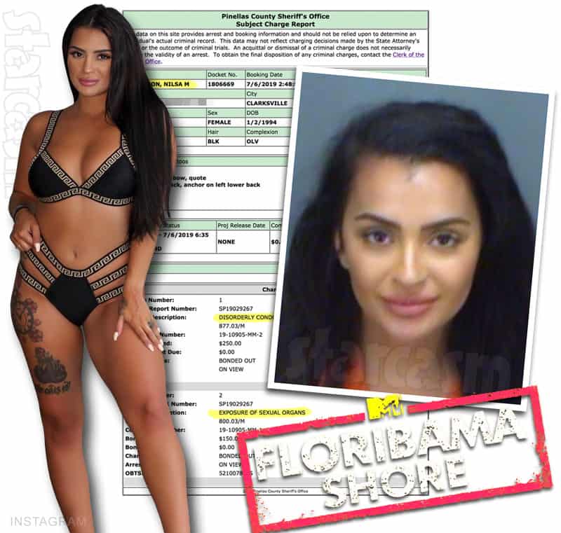 Floribama Shore Nilsa Prowant aka Nilsa Anderson arrested for flashing her boobs