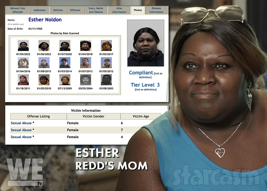 Love After Lockup Redd's mom Esther Noldon is a registered sexual offender