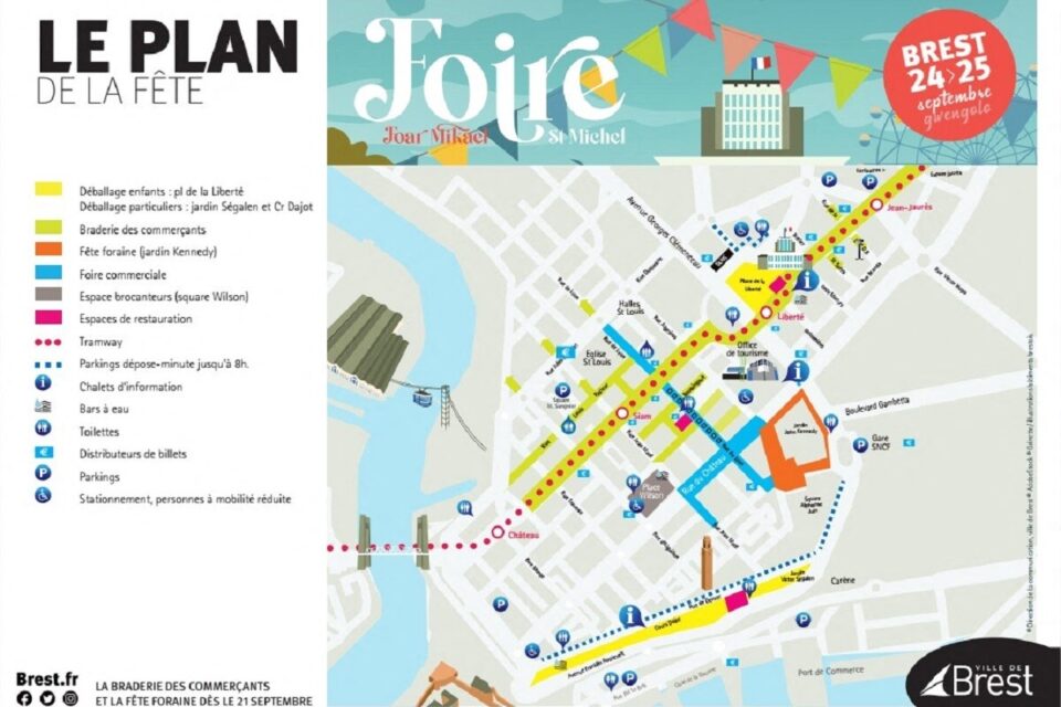 Le plan de la foire Saint-Michel 2022.